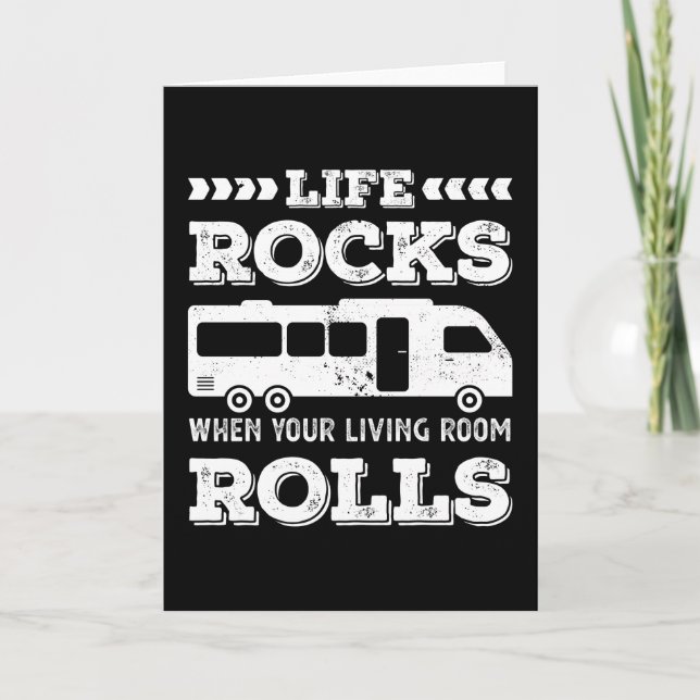 Carte Life Rocks - Drôle RV Motorhome Cadeau (Devant)