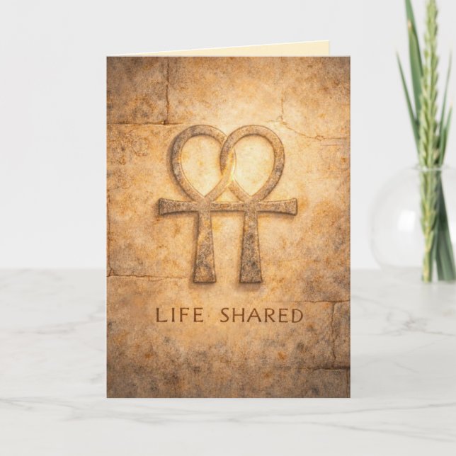 Carte Life Shared Ankh Valentine Egyptian Symbol  (Devant)