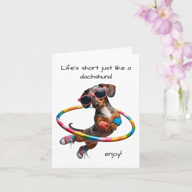 Carte Life's Short Dachshund (Orchidée)