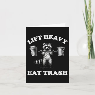 Carte Lift Heavy Eat Trash Poids Lifting Funny Workout