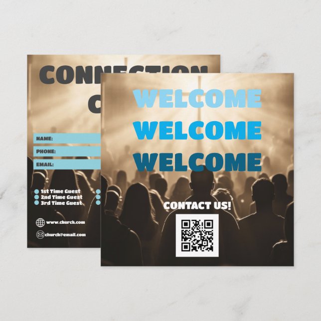 Carte Light of Fellowship Church Connection Card (Devant / Derrière)