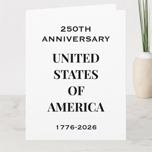 Carte Lighter Premium 250e Anniversaire 1776–2026 – État (Devant)
