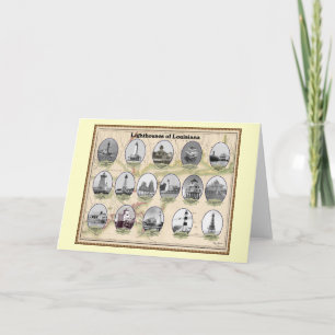 Carte Lighthoues of Louisiana Greeting Card