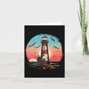 Carte Lighthouse Maison de bord de mer Voile Bateau de m