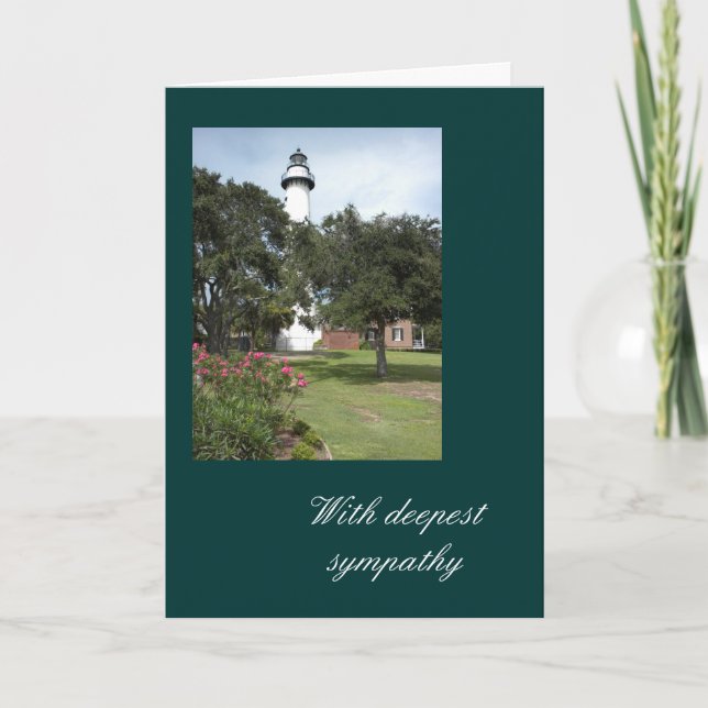 Carte Lighthouse With Deepest Sympathy Card (Devant)