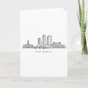 Carte Ligne artistique minimaliste de la skyline de Fort