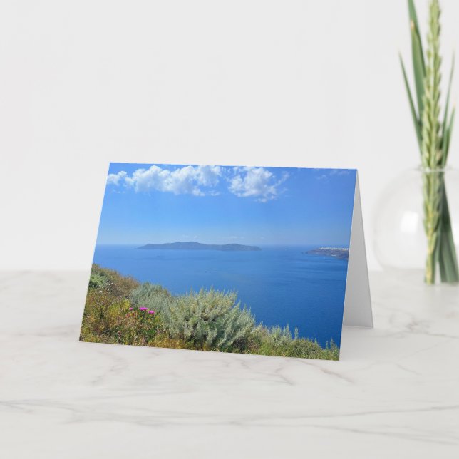 Carte Ligne côtière de la mer Egée Santorin Grèce (Devant)