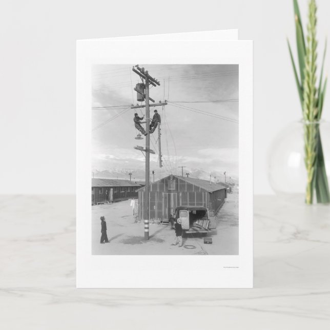 Carte Ligne équipage au travail dans Manzanar 1943 (Devant)