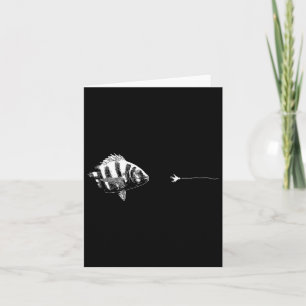 Carte Ligne graphique de pêche à la mouche - Sheepshead 