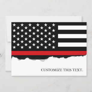 Carte Ligne rouge mince drapeau américain