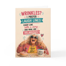 Lignes de rire d'anniversaire de senior sassy
