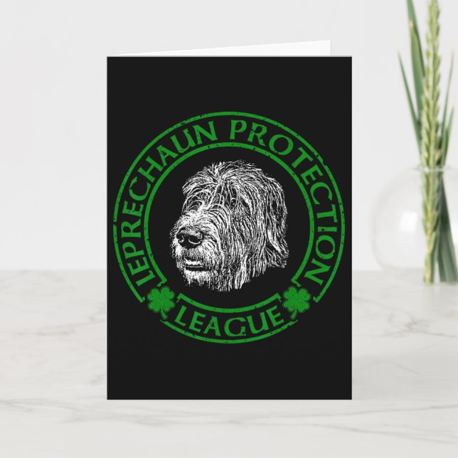 Carte Ligue de protection Leprechaun Irish Wolfhound  (Devant)