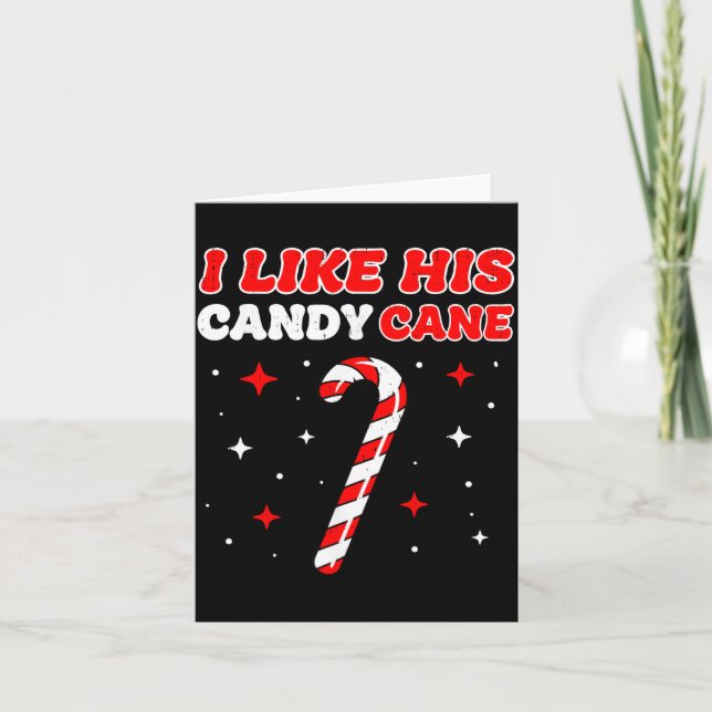 Carte Like His Candy Cane Her Peppermint Candies Christm (Devant)