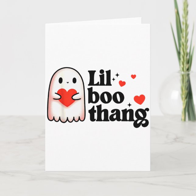 Carte Lil Boo Thang Saint-Valentin Cœurs Mignons Fantôme (Devant)