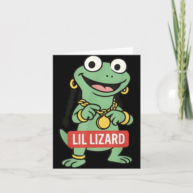 Carte Lil Lizard Funny Lizard Trending Meme (Devant)