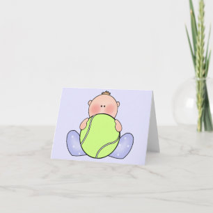 Carte Lil Tennis Baby Boy Blank Card