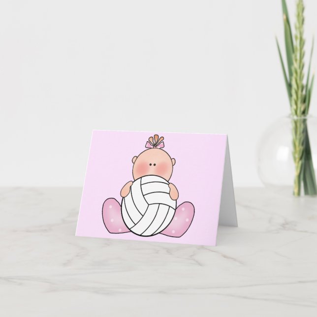 Carte Lil Volleyball Girl Blank Card (Devant)