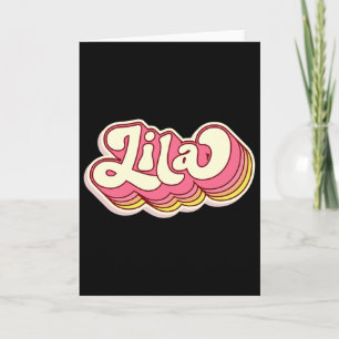 Carte Lila Nom Prénom Personnalisé Nom de Famille 