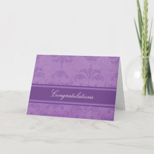 Carte Lilac Damask Félicitations