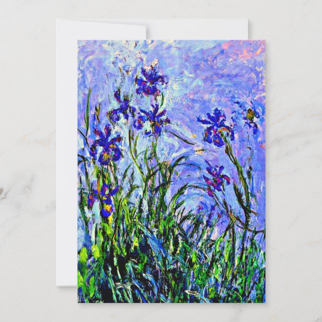 Carte Lilac Irises par Claude Monet, (Devant)