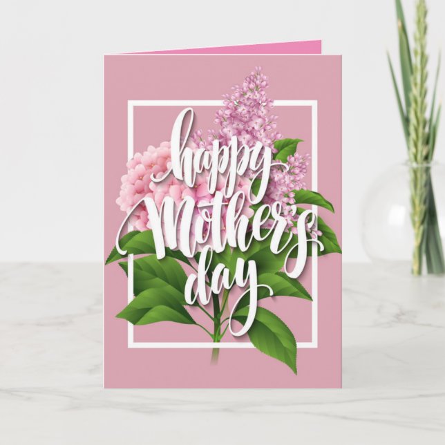Carte Lilac Pink Mother's Day (Devant)