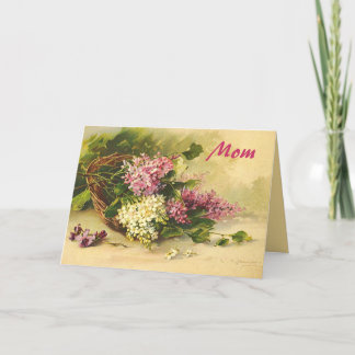 Carte Lilacs dans la fête des mères de paniers