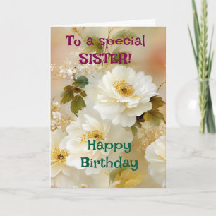 Carte Lilies Roses Fushia Personnalisées Joyeux Annivers