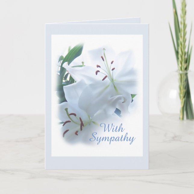 Carte Lilies Sympathy (Devant)