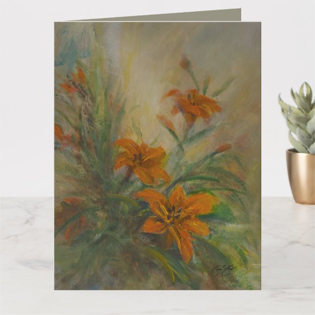 Carte Lilies "Tiger" Day 8,5 x 11" (Petite plante)