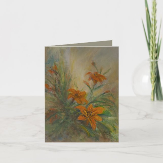 Carte Lilies Tigres 4 x 5.6" (Devant)