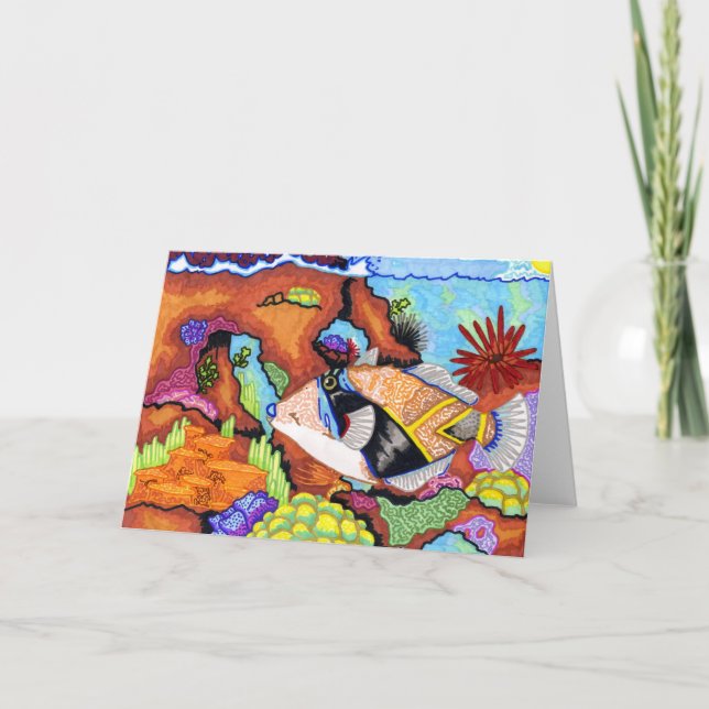 Carte L'illustration de gain des enfants : triggerfish (Devant)