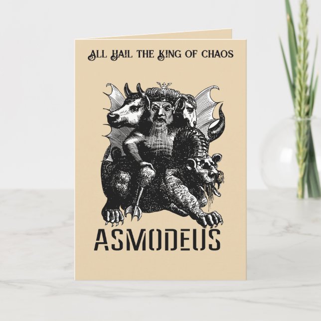 Carte L'illustration du diable personnifié Asmodée (Devant)