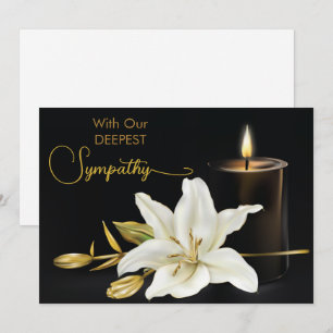 Carte Lily Chandelle Noir Or Sympathie