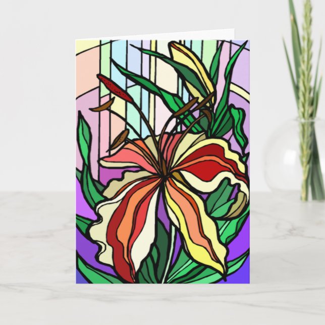 Carte Lily De Verre Stain (Devant)