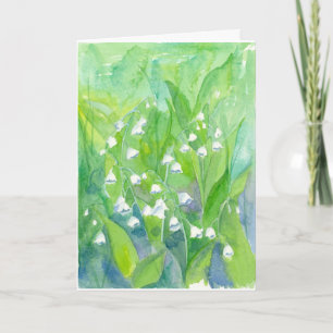 Carte Lily des fleurs de la vallée Joyeux anniversaire