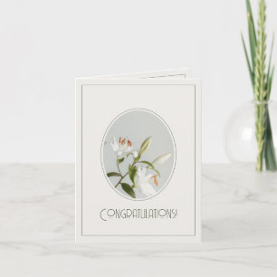 Carte Lily élégant vintage Félicitations
