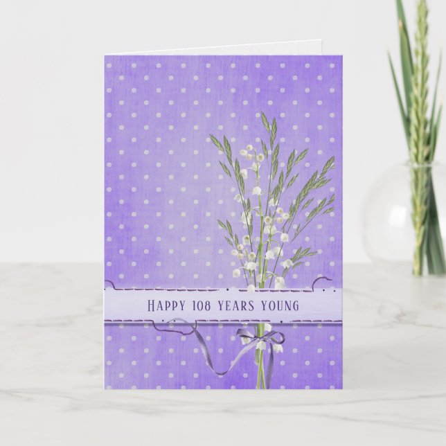 Carte Lily of the Valley Bouquet 108e anniversaire (Devant)
