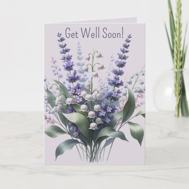 Carte Lily of the Valley et Lavande modifiables (Devant)