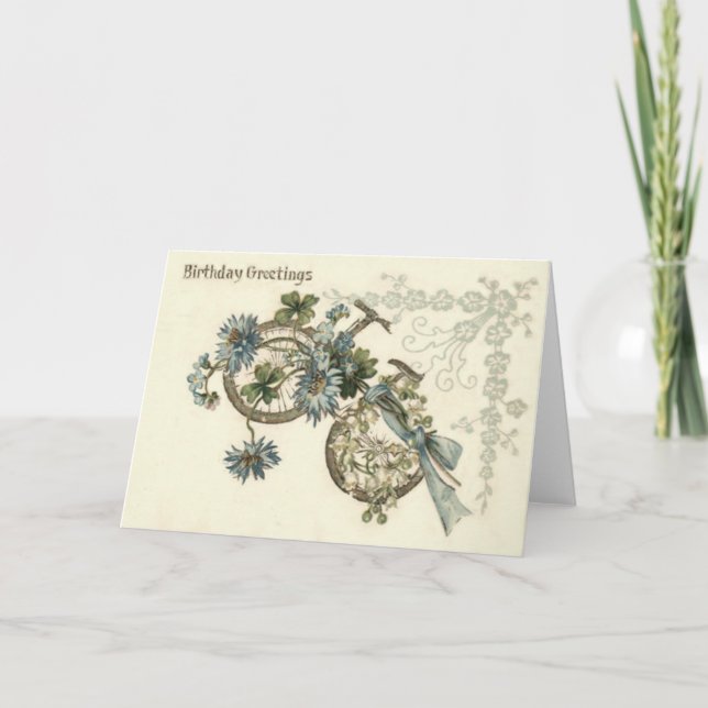 Carte Lily of The Valley Myosotis Bicycle (Devant)