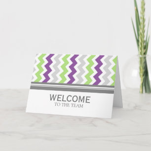 Carte Lime Gray Chevron Employee Welcome to the Team