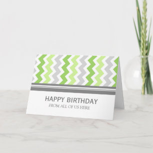 Carte Lime Grey Chevron Entreprise Du Groupe Anniversair