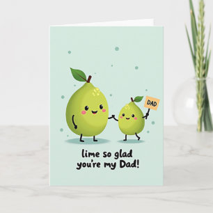 Carte Lime Ravi Que Tu Sois Mon Papa