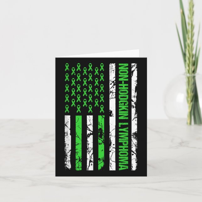 Carte Lime vert non Hodgkin Lymphoma drapeau (Devant)