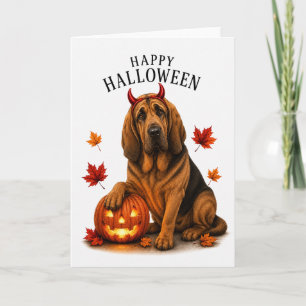 Carte Limier Halloween Diable Chien