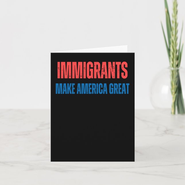 Carte L'immigration des droits de l'homme fait de l'Amér (Devant)