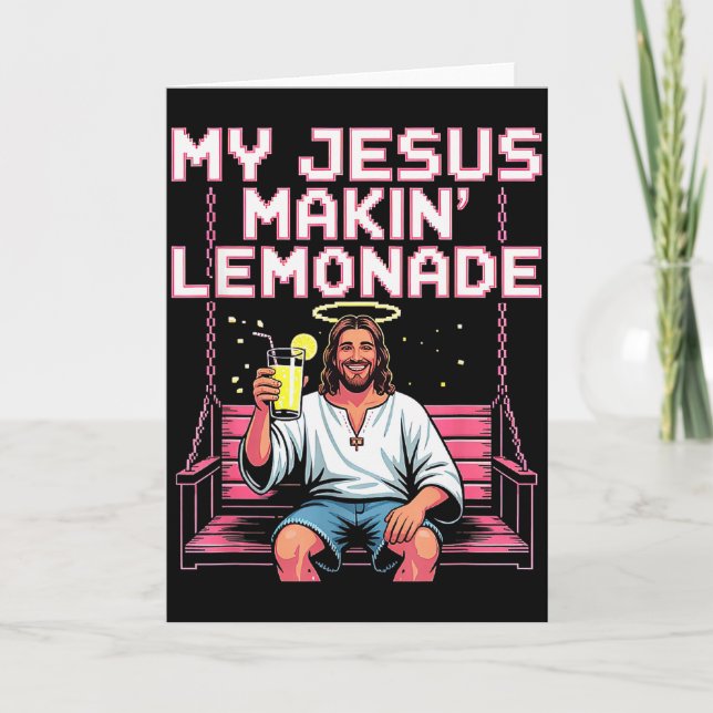 Carte Limonade de Jésus Mème drôle chrétien  (Devant)