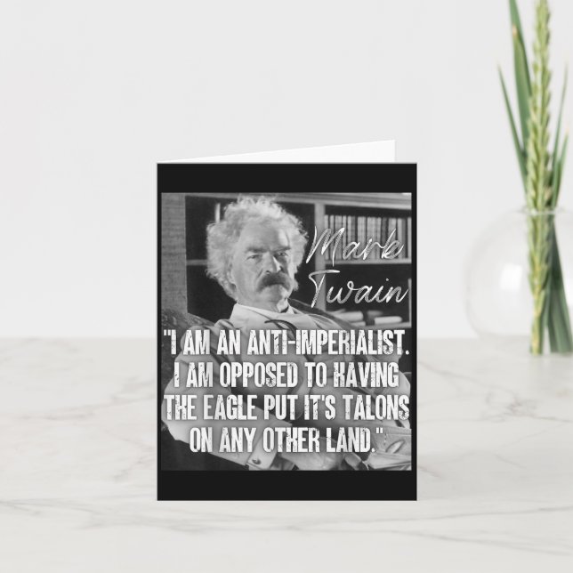 Carte L'impérialisme Mark Twain Citation Anti-War Citati (Devant)