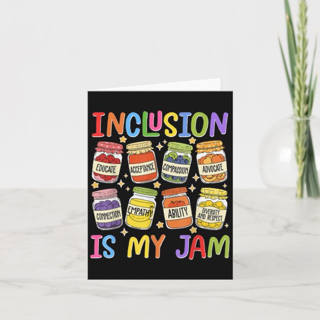 Carte L'inclusion est ma jambe Enseignant Sped Enseignan (Devant)
