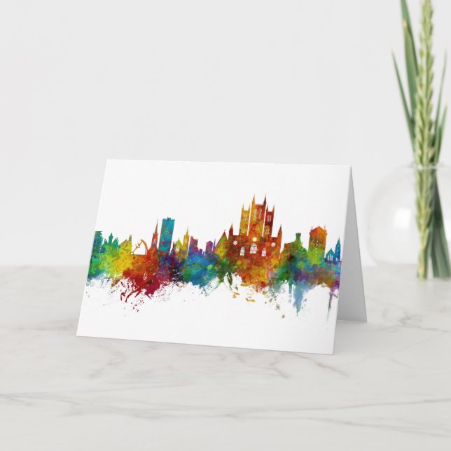 Carte Lincoln England Skyline (Devant)
