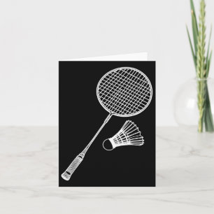Carte Line Art Badminton Player Shutter Badmintoner